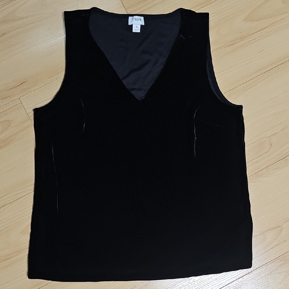 J. Crew Black V-Neck Tank Top